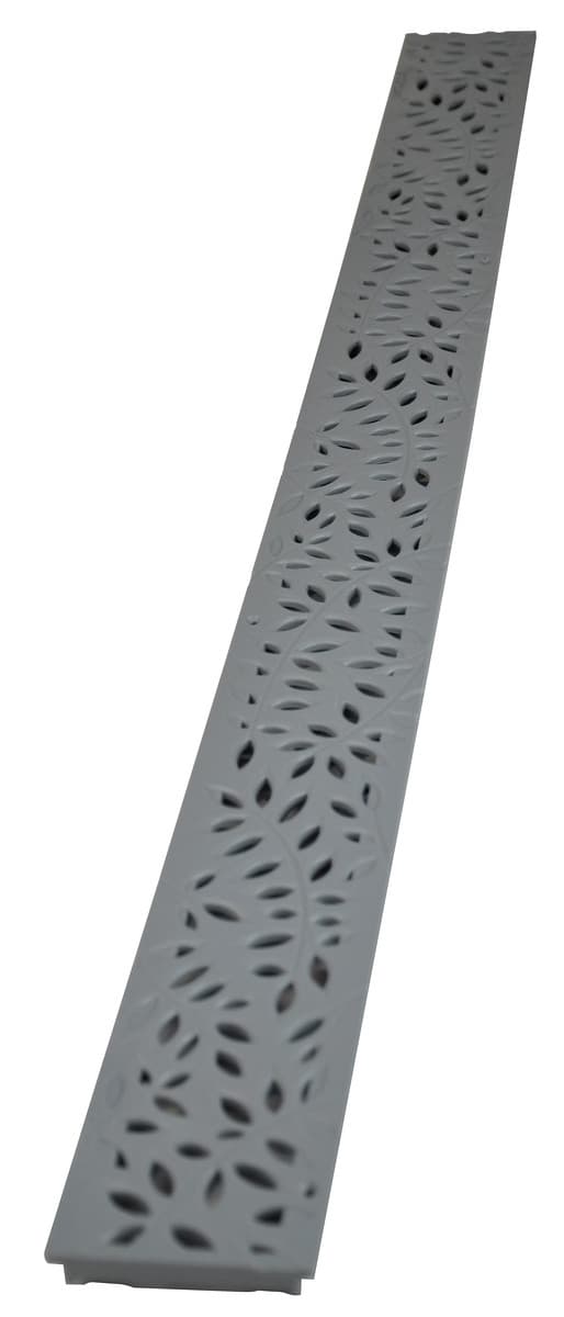 NDS Mini Channel Decorative Botanical Grate - Gray