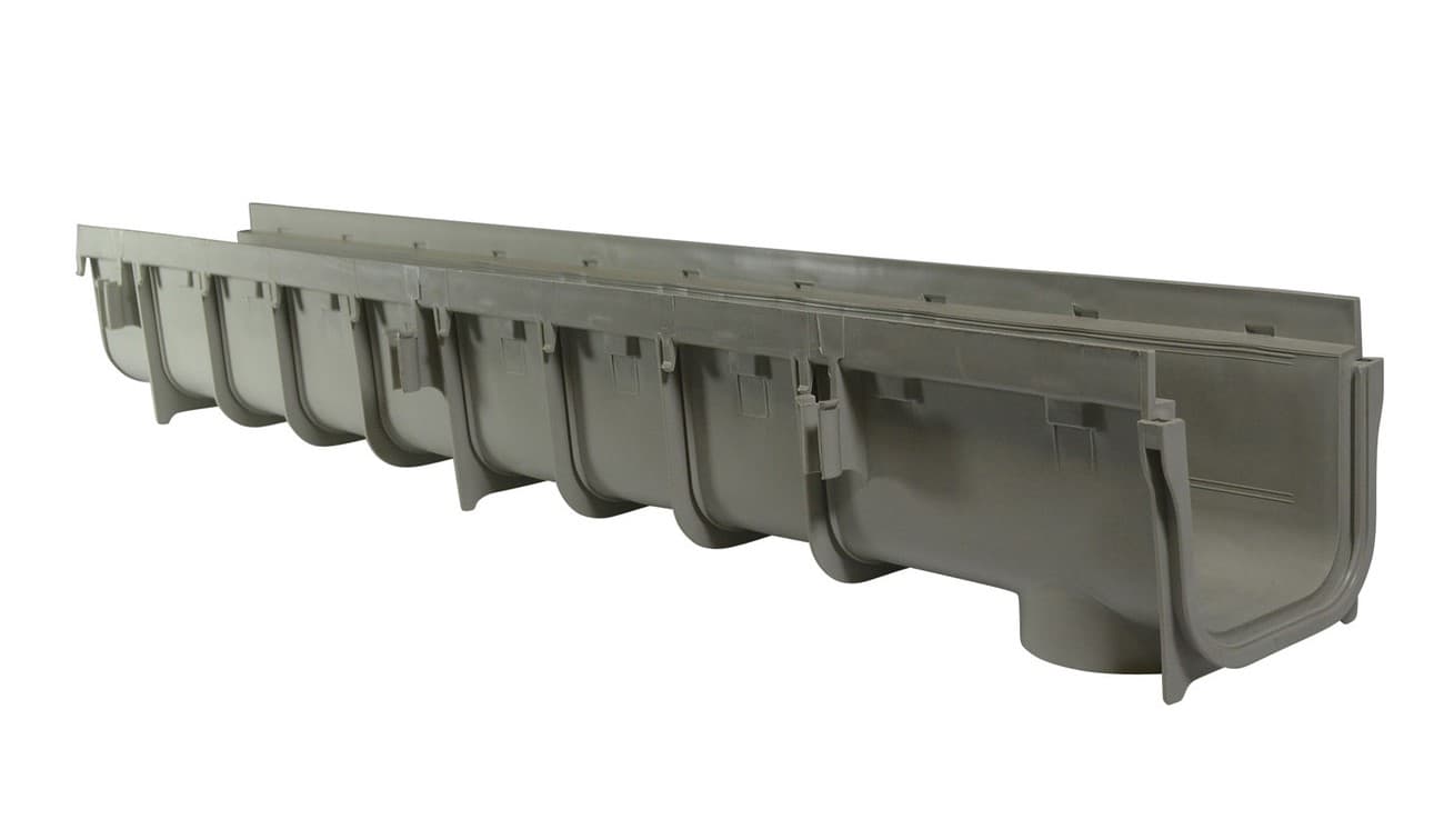 NDS Pro Series channel section showing polyolefin construction