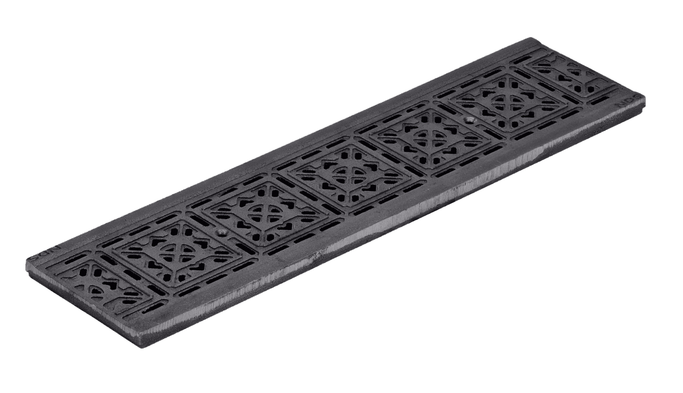 NDS Dura Slope Raw Iron Grate - Tile Pattern