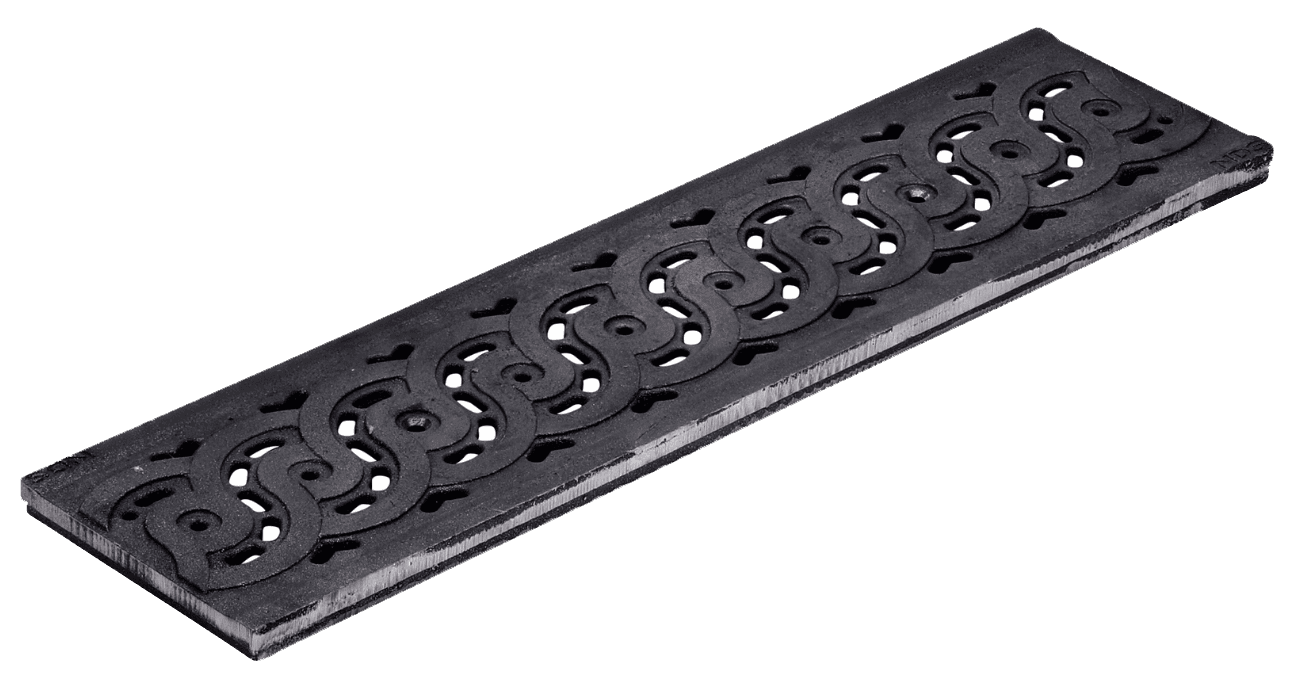 NDS Dura Slope Raw Iron Grate - Decorative Weave Pattern