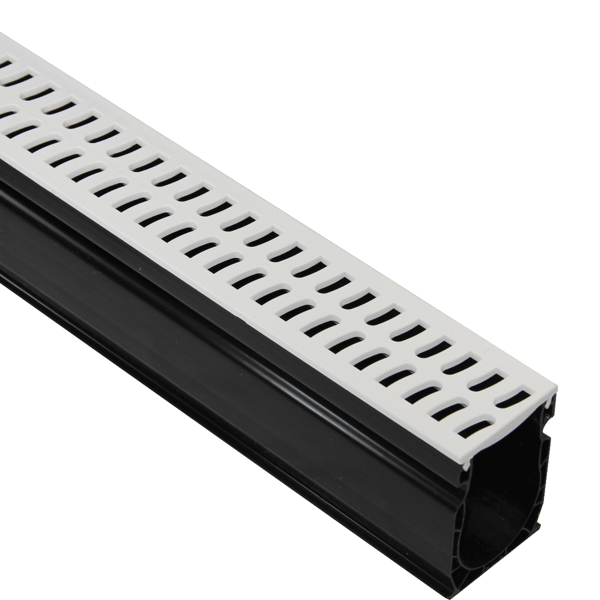 NDS 9' Slim Channel With Grates - White