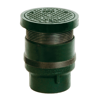 Josam Series 55000 cast iron floor cleanout with round cast iron top, providing code-required access for drain line cleaning and inspection