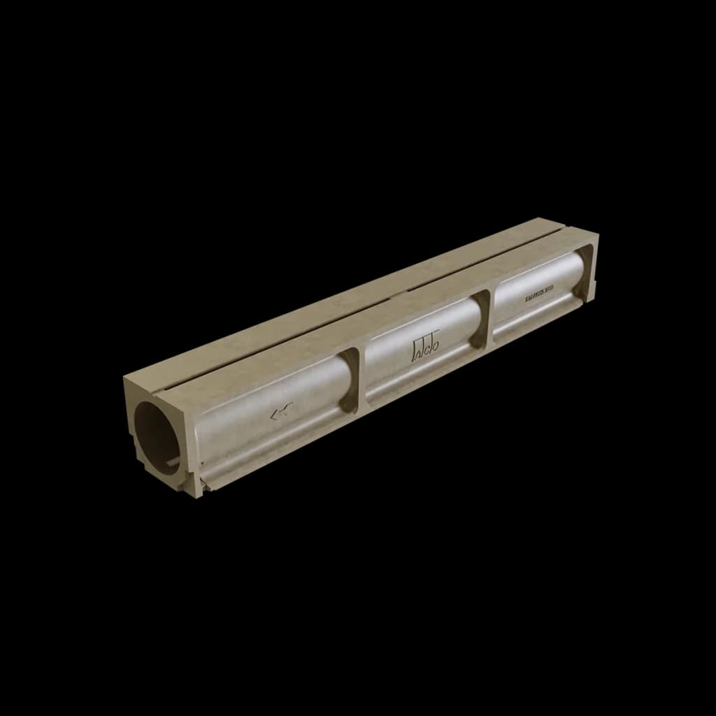 ACO Sport System 3000 slotted polymer concrete channel drain for running track and athletic field drainage