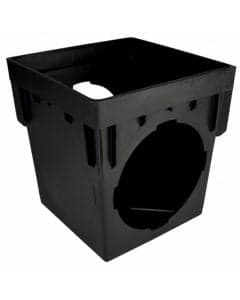 NDS 9 inch square catch basin with two outlet openings