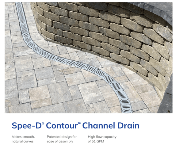 NDS Spee-D Contour Channel Drain - Start and End Section Kit with Gray Grates